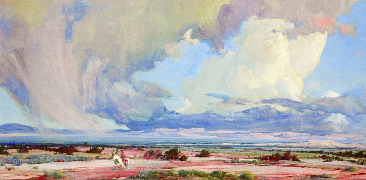 Two Indians Racing before a Storm by Gerald Cassidy,16x12(A3) Poster