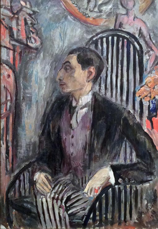 The art dealer Alfred Flechtheim, vintage artwork by Nils Dardel, 12x8" (A4) Poster