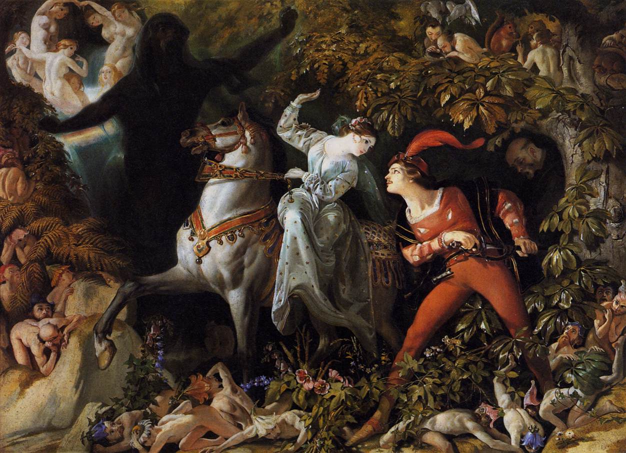 A Scene from 'Undine', vintage artwork by Daniel Maclise, R.A., A3 (16x12") Poster Print