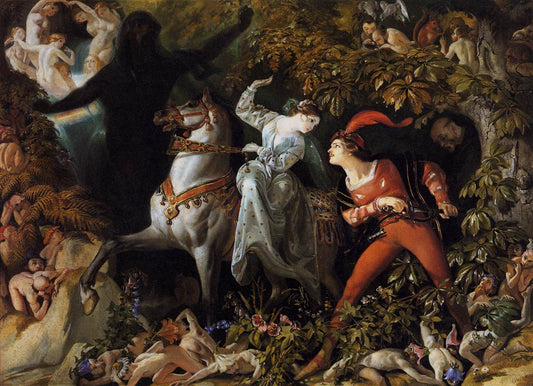 A Scene from 'Undine', vintage artwork by Daniel Maclise, R.A., A3 (16x12") Poster Print