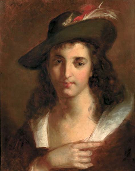 Portrait of a young man, vintage artwork by Friedrich von Amerling, A3 (16x12") Poster Print