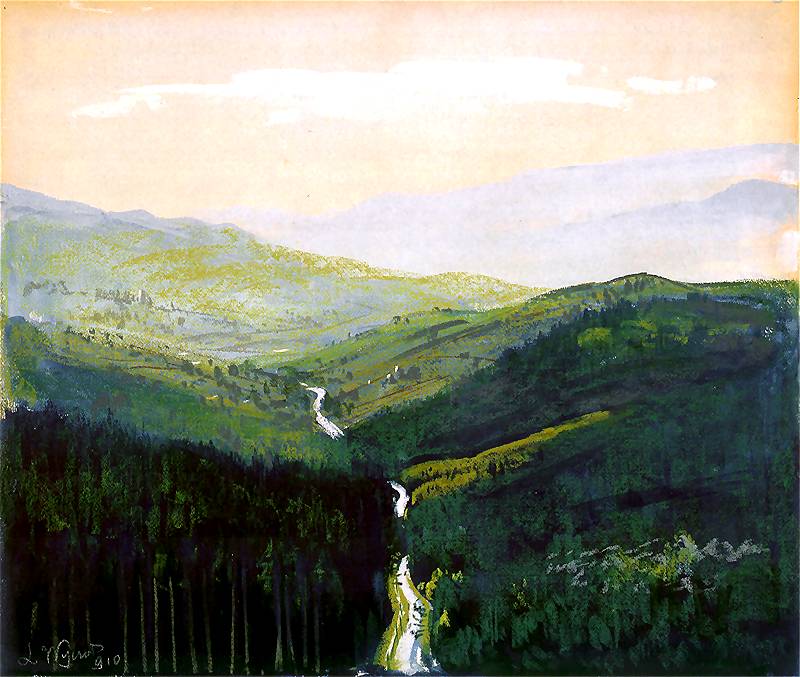 Jaremcze, vintage artwork by Leon Jan Wyczolkowski, 12x8" (A4) Poster