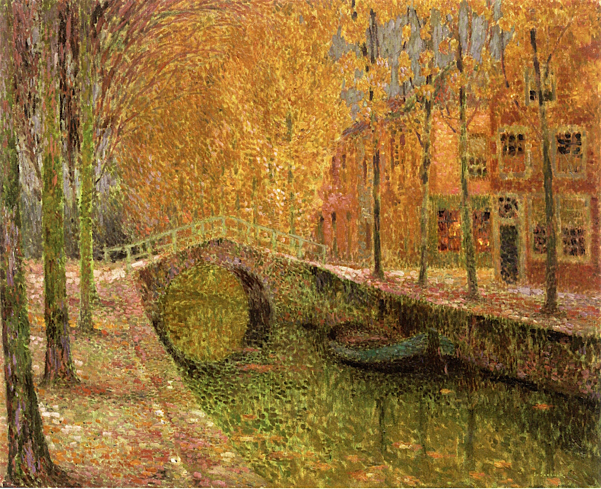 The Canal, Delft by Henri Le Sidaner,A3(16x12")Poster