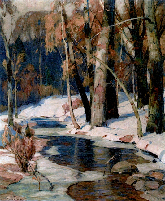 Sunlit Stream by John F. Carlson,16x12(A3) Poster