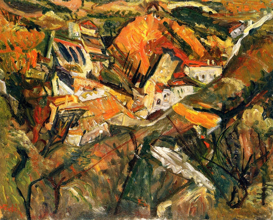 Ceret Landscape, vintage artwork by Chaim Soutine, 12x8" (A4) Poster