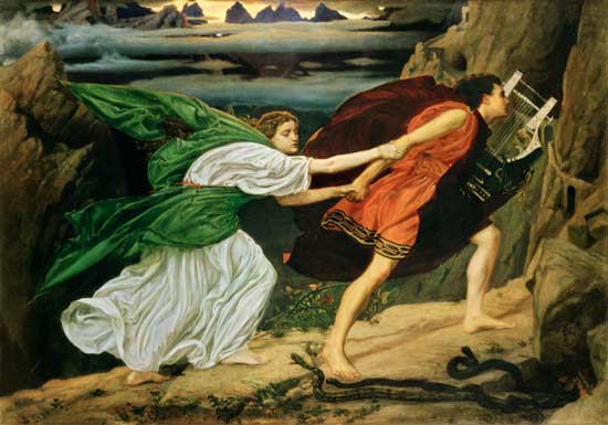 Orpheus And Eurydice, vintage artwork by Sir Edward John Poynter, 12x8" (A4) Poster