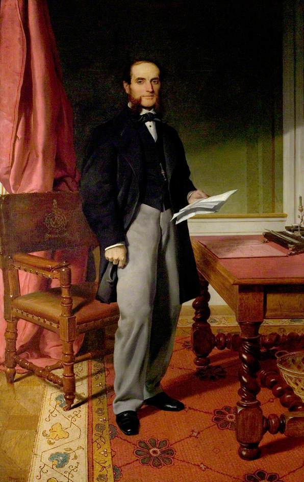 Sir William Gilstrap, vintage artwork by John Rogers Herbert, A3 (16x12") Poster Print