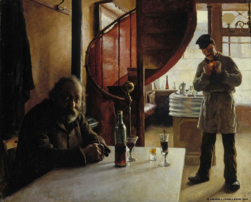 Wine Merchant, Boulevard de Clichy, Paris by Eero Jarnefelt,A3(16x12")Poster