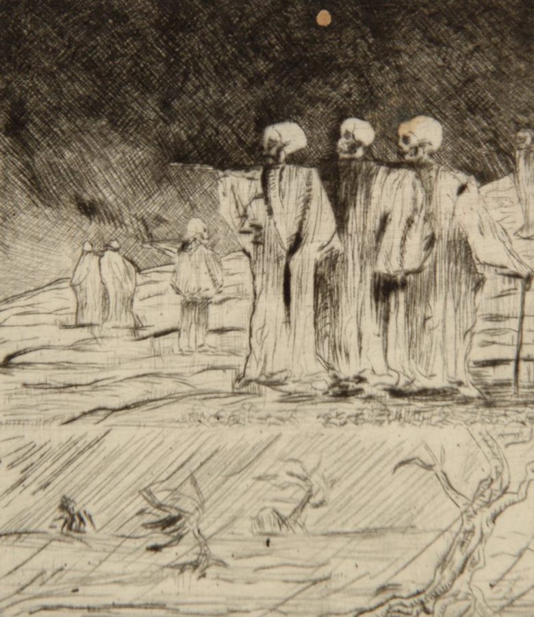 Mstivá kantilena – frontispis, vintage artwork by Karel Hlaváček, 12x8" (A4) Poster