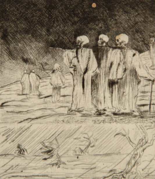 Mstivá kantilena – frontispis, vintage artwork by Karel Hlaváček, 12x8" (A4) Poster