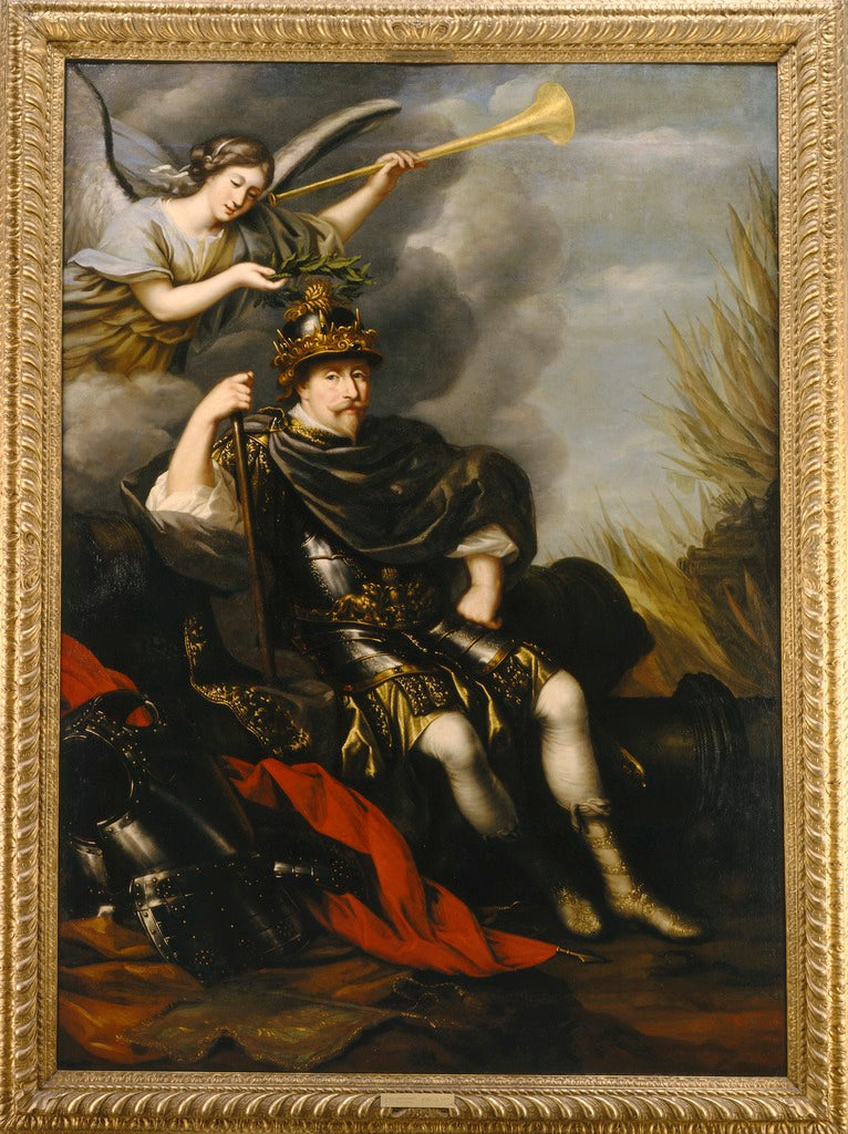 Kung Gustav II Adolf, vintage artwork by David Klocker Ehrenstrahl, 12x8" (A4) Poster