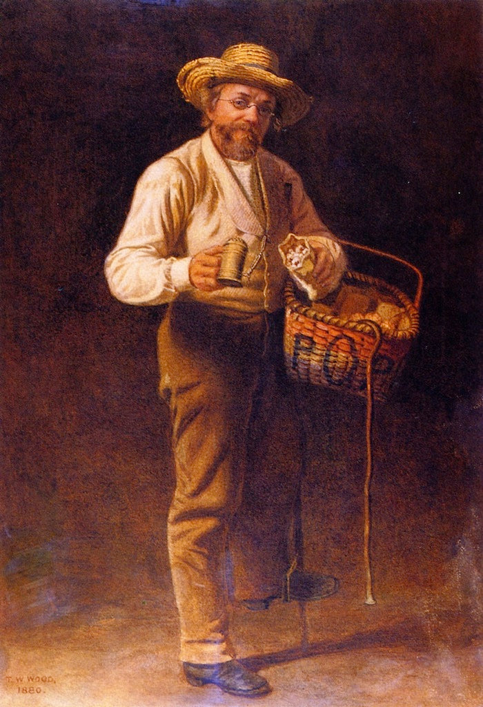 Beside the Hearth, vintage artwork by Platt Powell Ryder, A3 (16x12") Poster Print