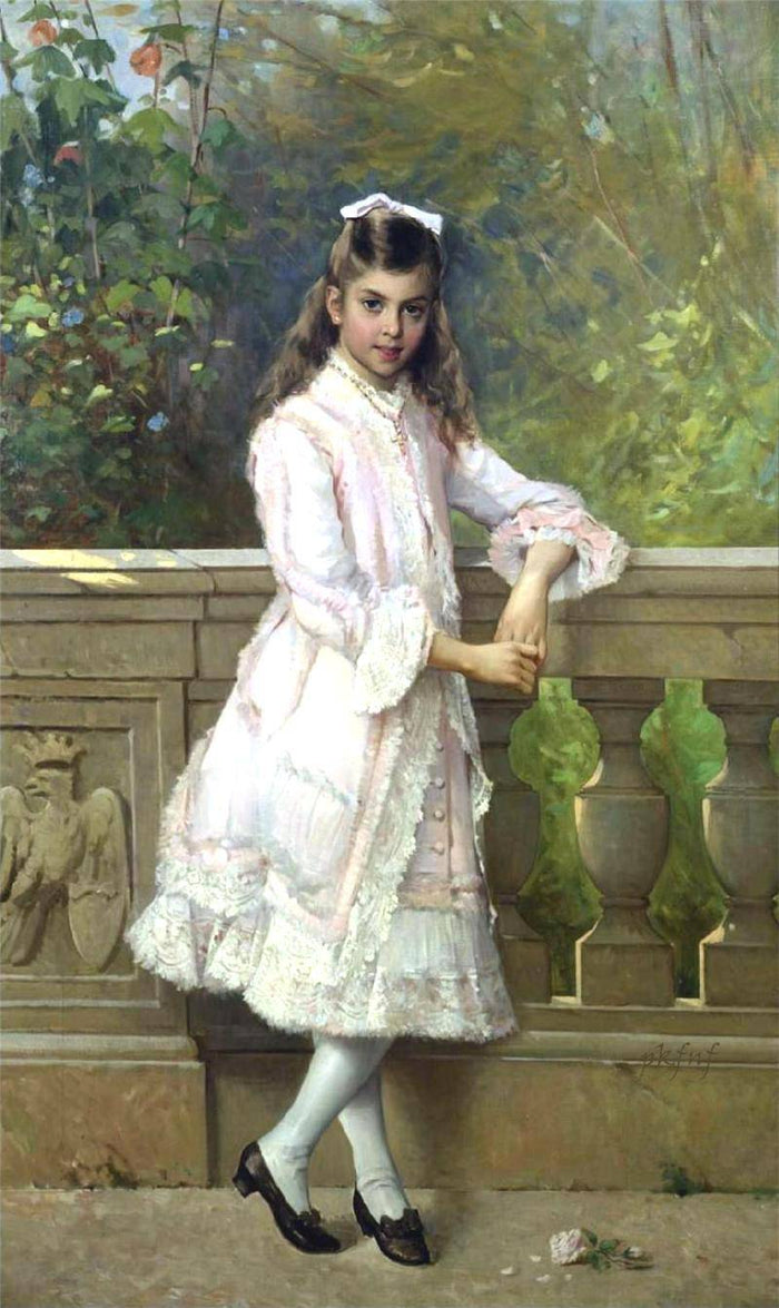 Portrait of Anna Maria Borghese by Vittorio Matteo Corcos,A3(16x12