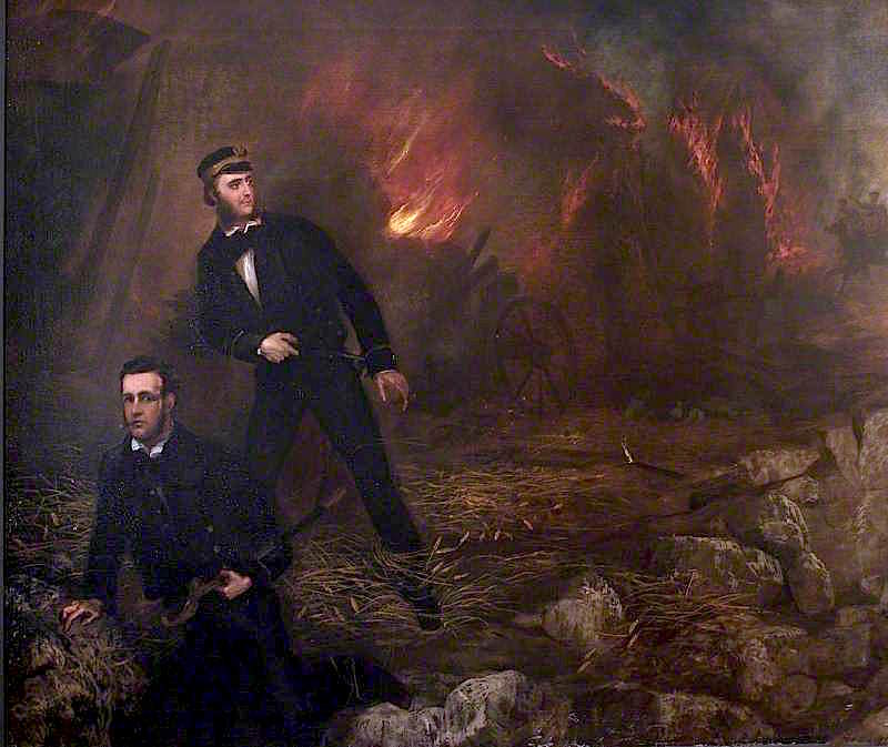 Hugh Talbot Burgoyne, and Cecil William Buckley, vintage artwork by Louis William Desanges, A3 (16x12") Poster Print