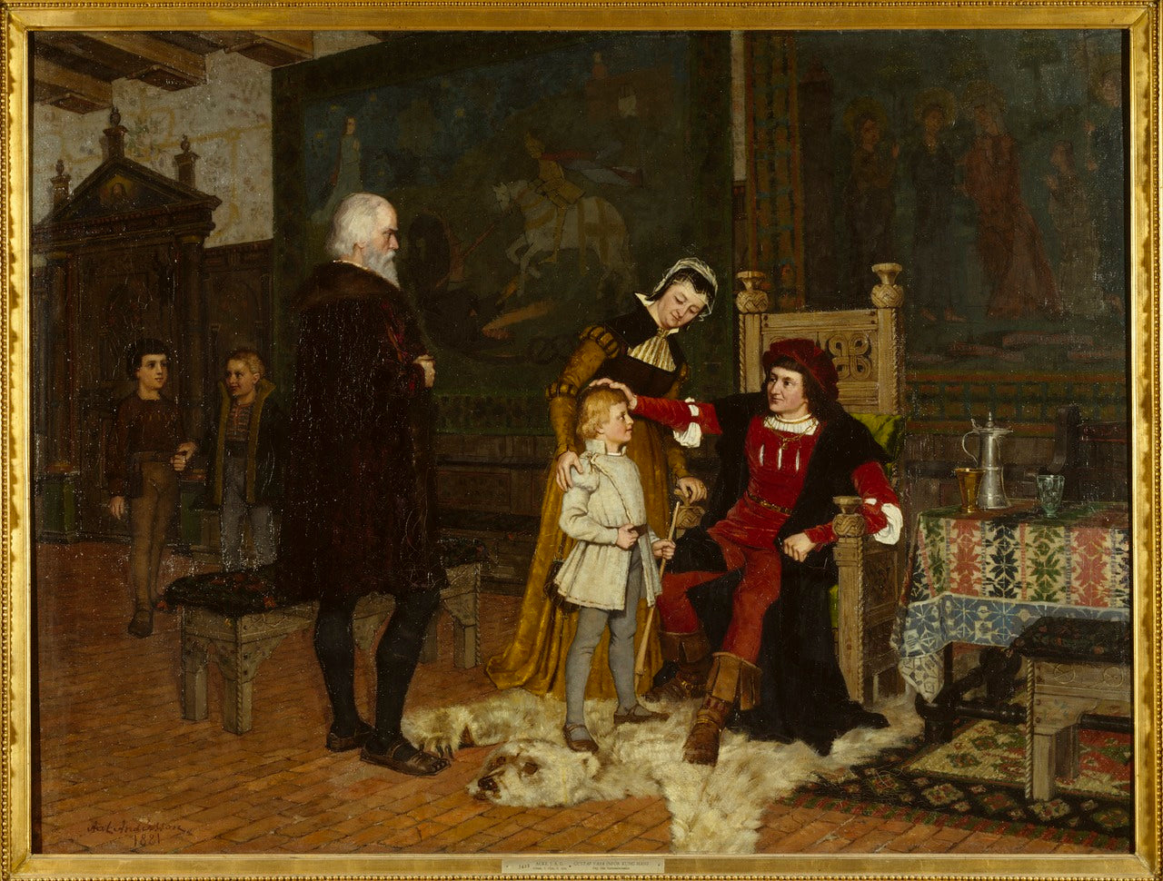 eden Being Introduced to King Hans by Johan Axel Gustaf Acke,A3(16x12")Poster