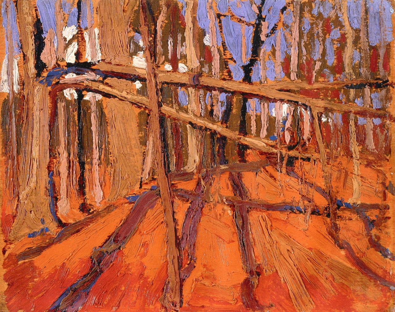 Forest, October, vintage artwork by Tom Thomson, 12x8" (A4) Poster