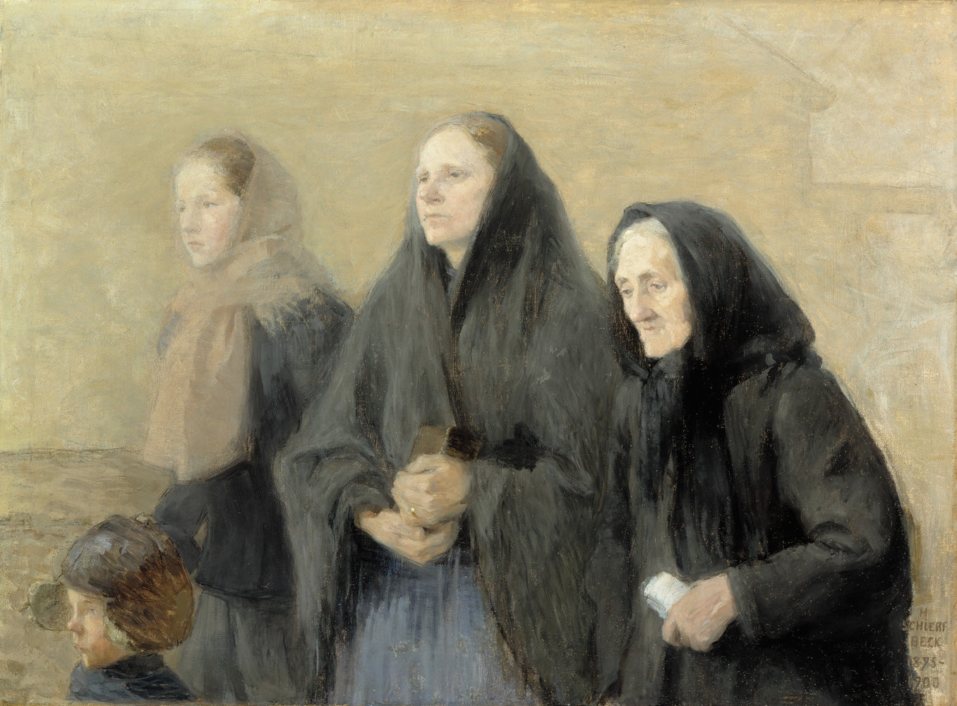 Easter Morning, vintage artwork by Helene Schjerfbeck, 12x8" (A4) Poster