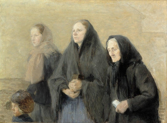 Easter Morning, vintage artwork by Helene Schjerfbeck, 12x8" (A4) Poster