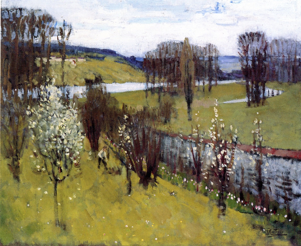 First Flowers by Pierre-Eugène Montézin,16x12(A3) Poster