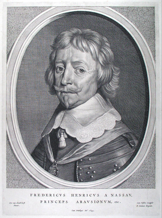 Frederick Henry, vintage artwork by Cornelis Visscher, 12x8" (A4) Poster