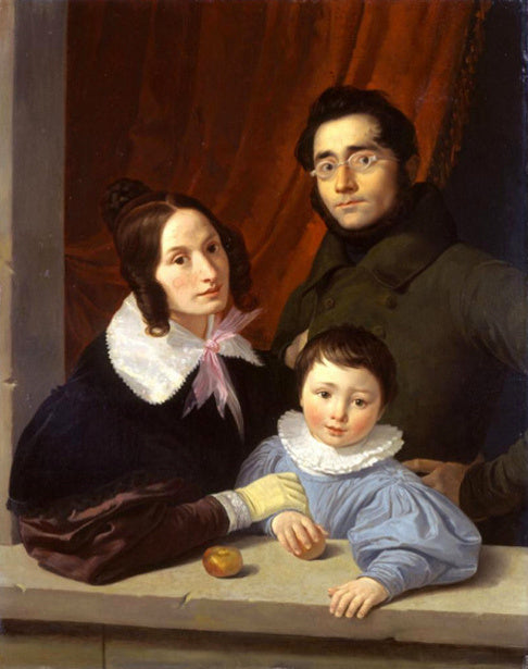 The Rimoldi Family, vintage artwork by Giuseppe Molteni, A3 (16x12") Poster Print