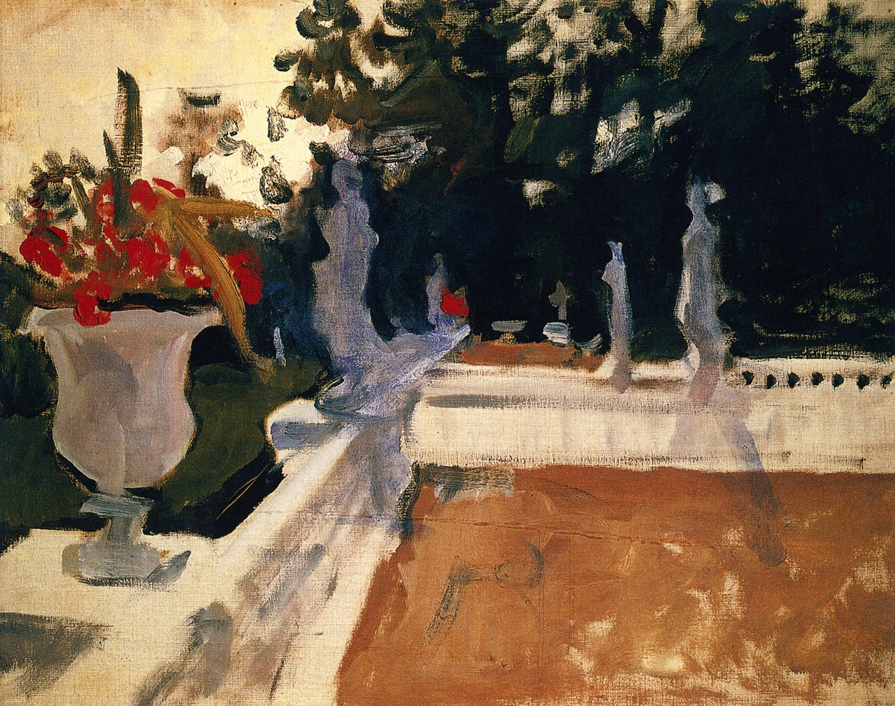 Portico with Balustrade, vintage artwork by Valentin Serov, 12x8" (A4) Poster