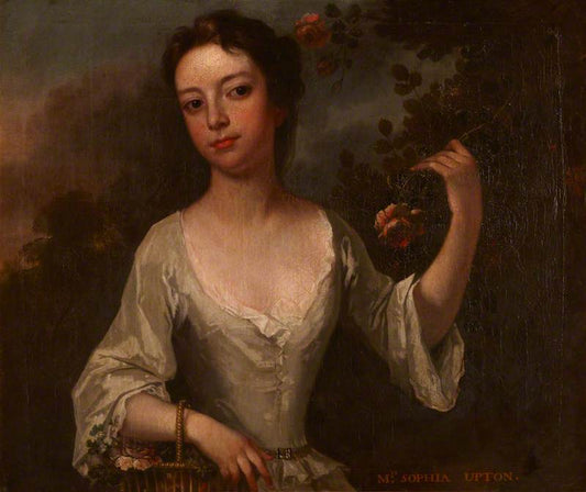 Sophia Ward, Mrs Arthur Upton, vintage artwork by Attributed to Charles Jervas, 12x8" (A4) Poster