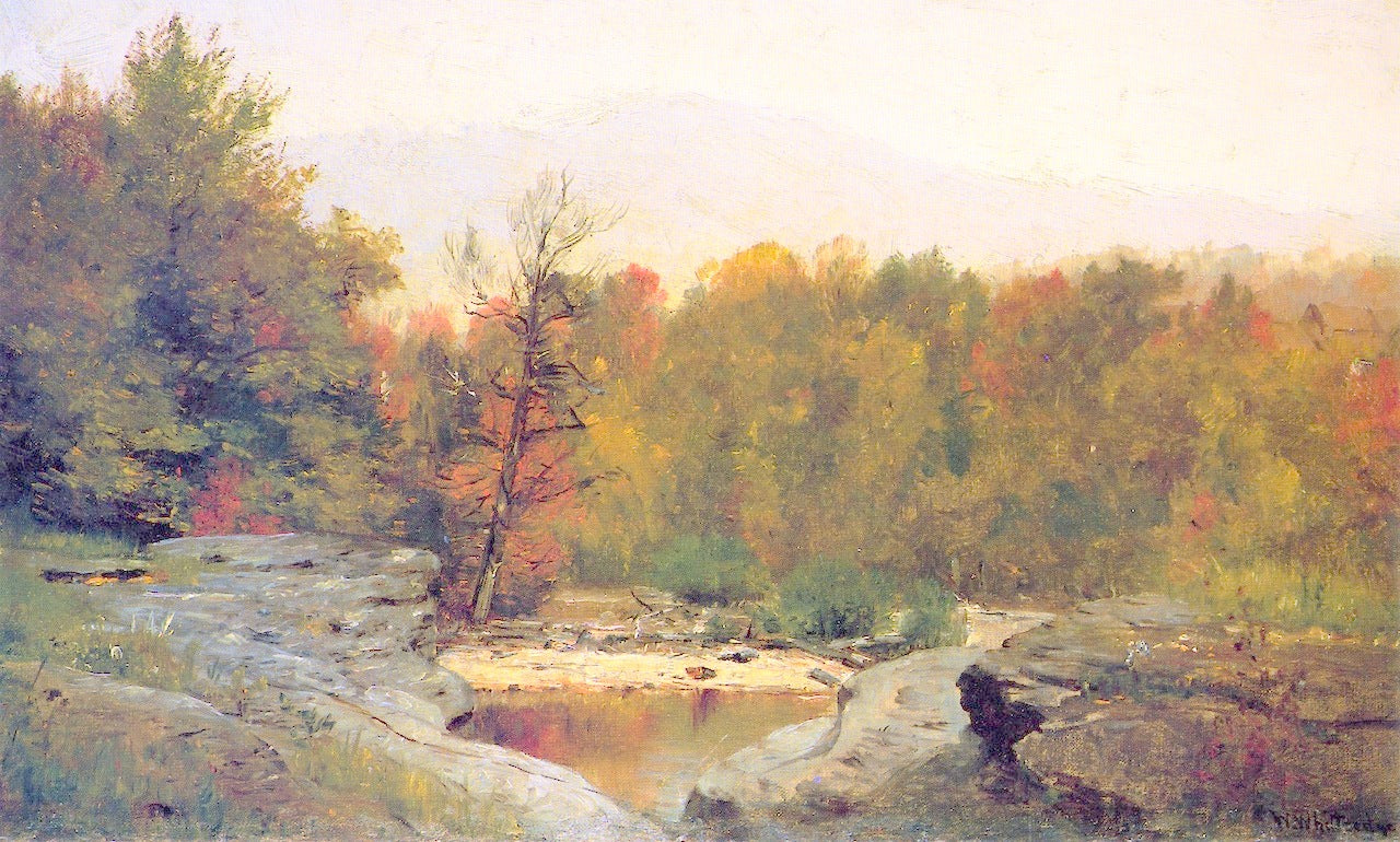 Autumn, Catskill Mountains in the Mist, vintage artwork by Thomas Worthington Whittredge, A3 (16x12") Poster Print