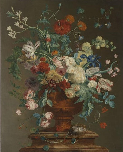 Large Bouquet, vintage artwork by Jan van Huysum, 12x8" (A4) Poster