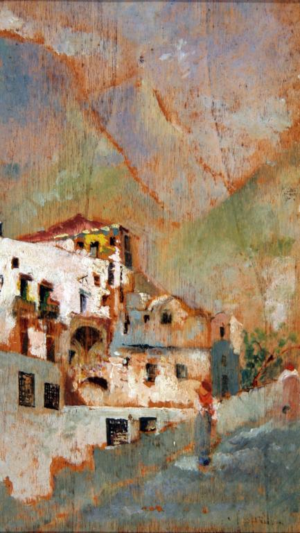 Landscape with a House by Vincenzo Caprile,A3(16x12")Poster