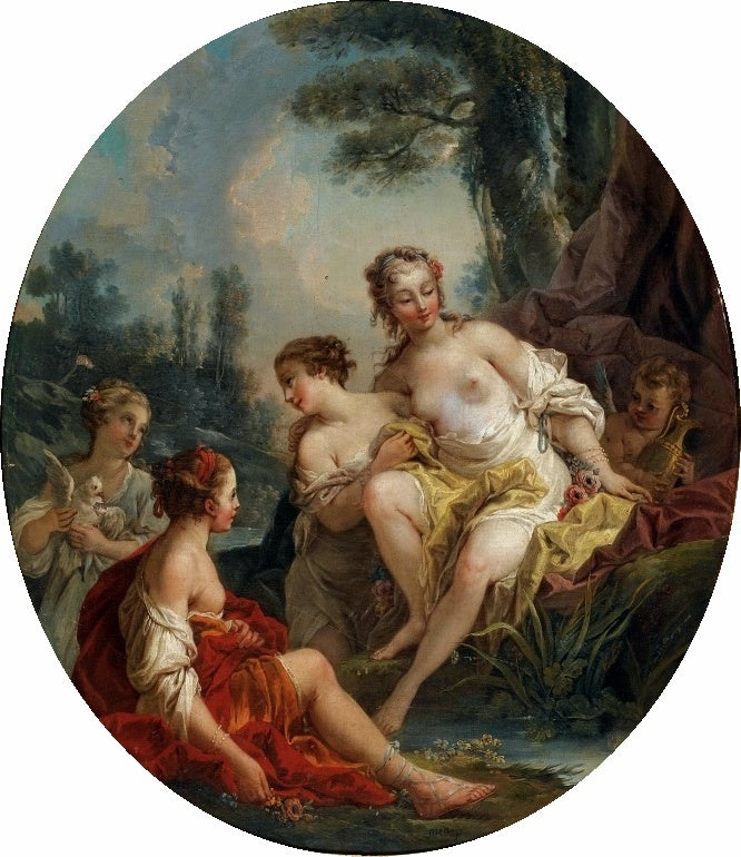 Bathing Venus, vintage artwork by Pierre-Charles Le Mettay, 12x8" (A4) Poster