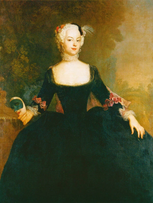 Court Lady, vintage artwork by Antoine Pesne, 12x8" (A4) Poster