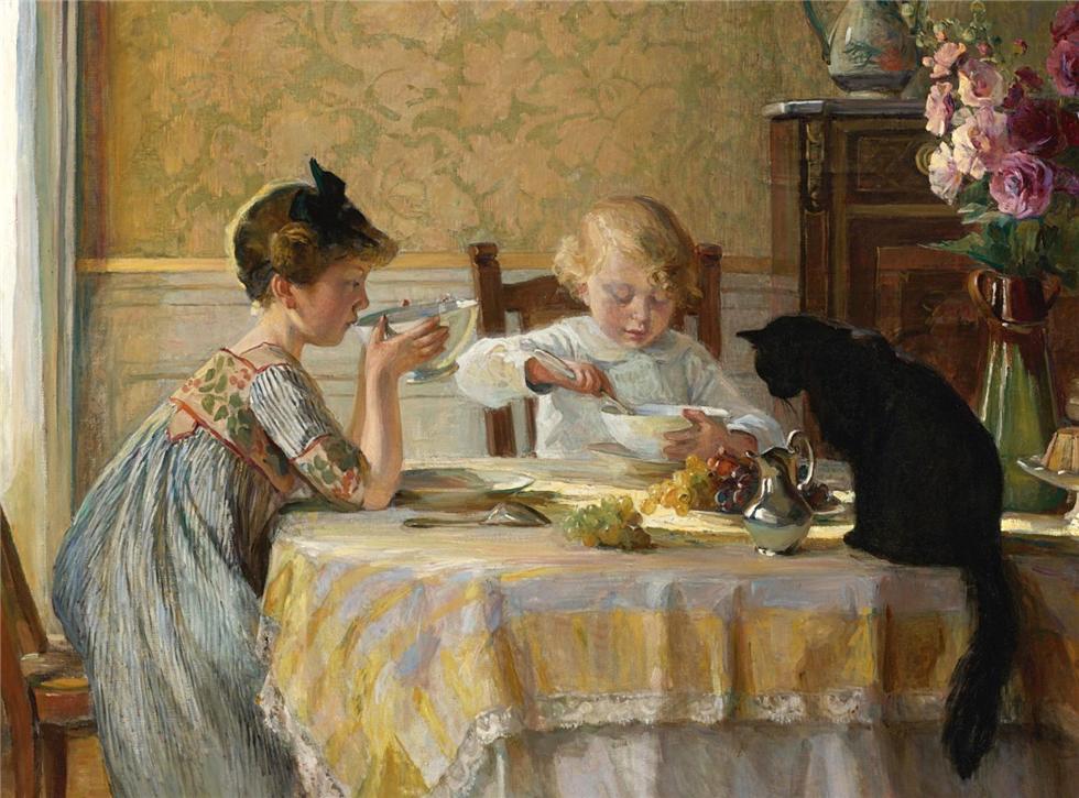 Snack Time by Angèle Blanche Denvil,16x12(A3) Poster