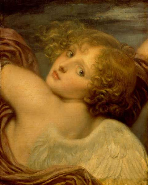Head of Cupid, vintage artwork by Jean-Baptiste Greuze, 12x8" (A4) Poster