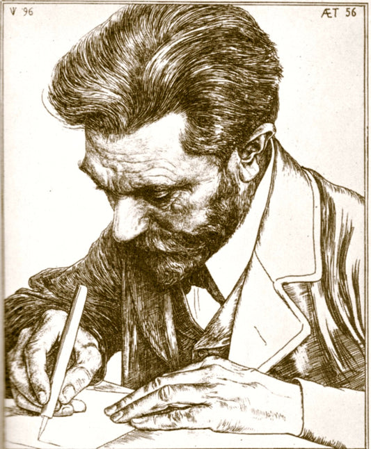 August Bebel, vintage artwork by Jan Veth, 12x8" (A4) Poster