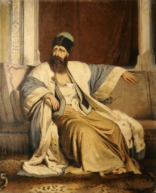 Michael Soutzos, vintage artwork by Nikiphoros Lytras, 12x8" (A4) Poster