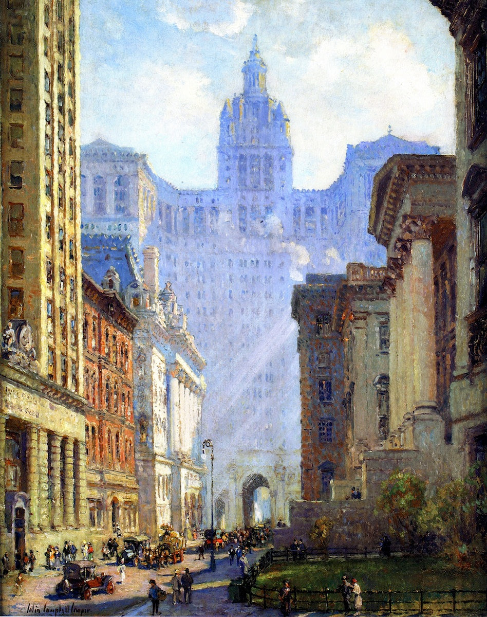  and the Municipal Building, N.Y.C. by Colin Campbell Cooper,A3(16x12")Poster