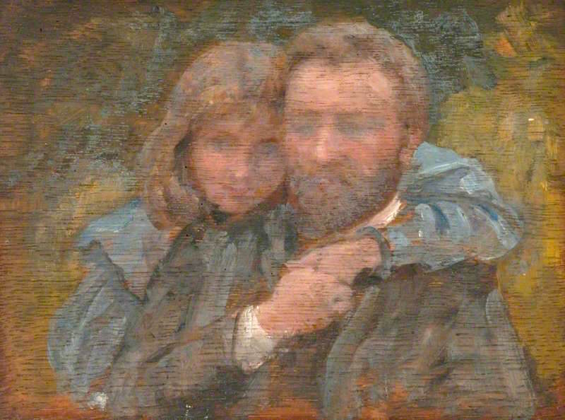 Enrico and Estella Louisa Michaela Canziani, vintage artwork by Louisa Starr Canziani, 12x8" (A4) Poster