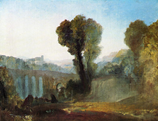 Ariccia: Sunset, vintage artwork by Joseph Mallord William Turner, 12x8" (A4) Poster