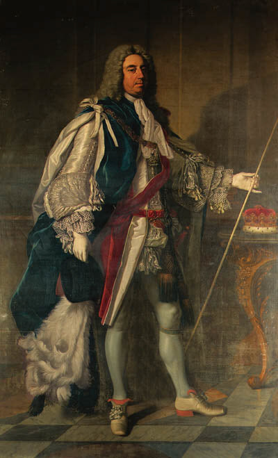 Portrait of Charles, 2nd Duke of Grafton, vintage artwork by Jean-Baptiste Van Loo, 12x8" (A4) Poster