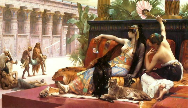 Cleopatra Testing Poisons on Condemned Prisoners, vintage artwork by Alexandre Cabanel, 12x8" (A4) Poster