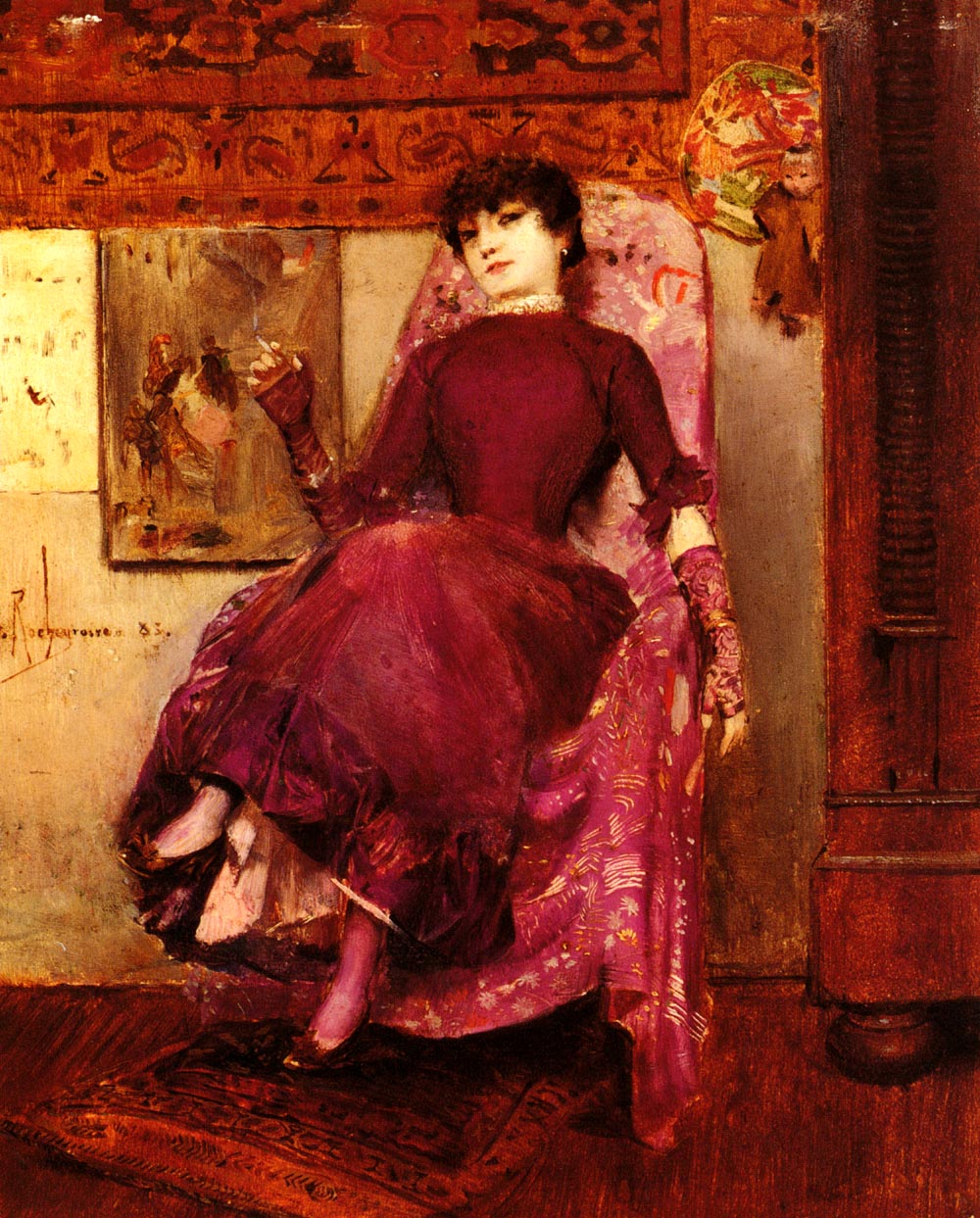 Artist's Wife in the Studio by Georges Antoine Rochegrosse,A3(16x12")Poster