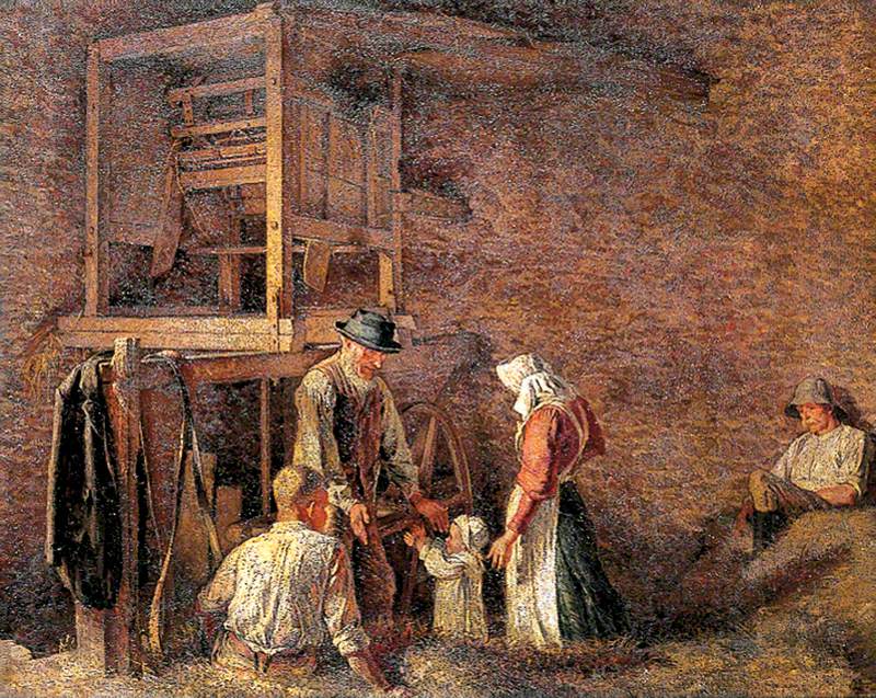 The Interior of a Barn by Maxwell Gordon Lightfoot,16x12(A3) Poster
