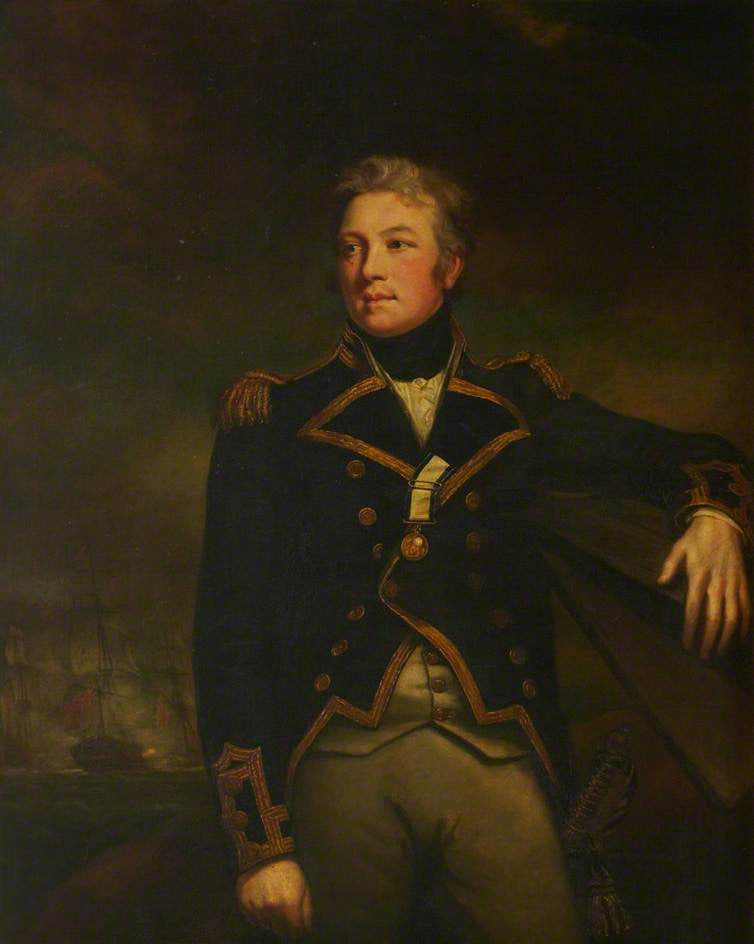 Admiral Sir Philip Charles Henderson Calderwood Durham, vintage artwork by James Northcote, 12x8" (A4) Poster