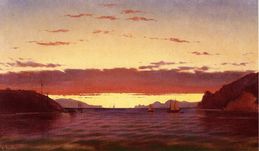 View of the Golden Gate, vintage artwork by Fortunato Arriola, 12x8" (A4) Poster