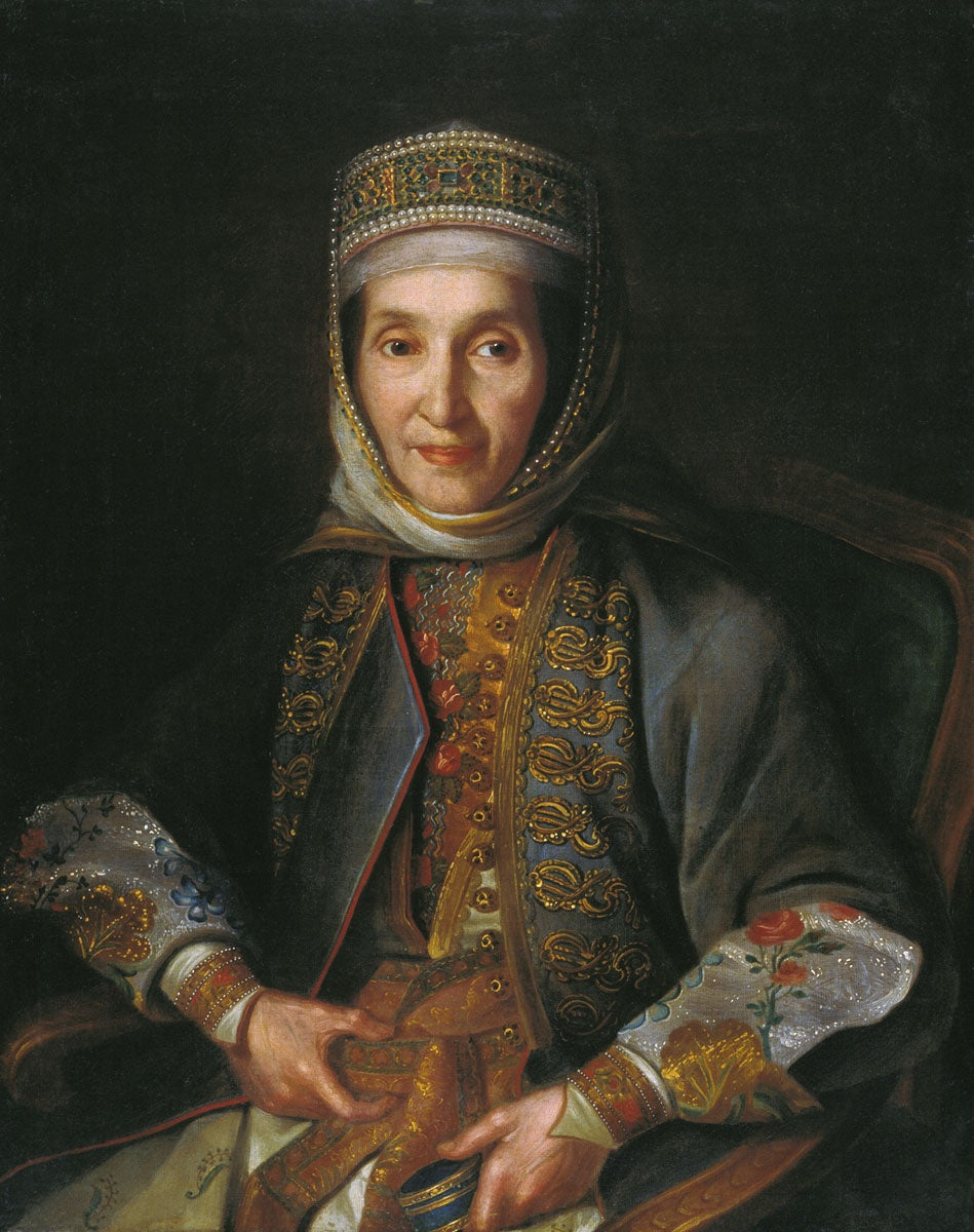 Portrait of Countess Anna Lazareva Akimovna, vintage artwork by Ivan Argunov, 12x8" (A4) Poster
