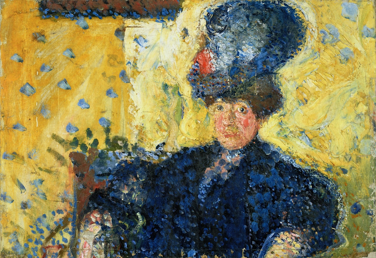 Half-Portrait of Matilde Schönberg, vintage artwork by Richard Gerstl, 12x8" (A4) Poster