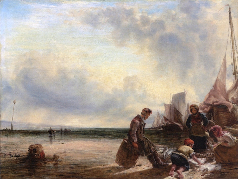 Morning - Boulogne, vintage artwork by William Collins, A3 (16x12") Poster Print