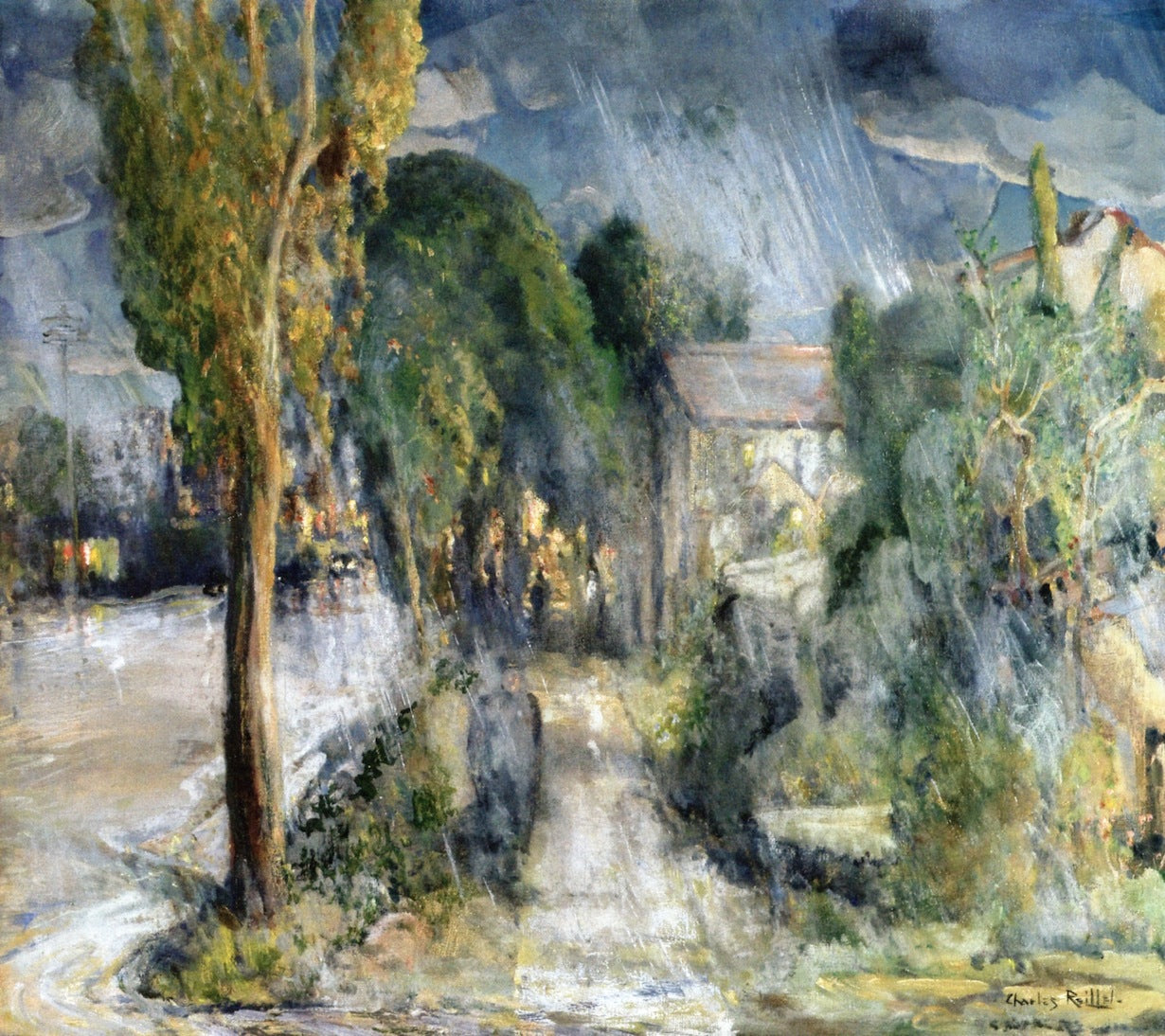The Street at Night - San Diego by Charles Reiffel,A3(16x12")Poster