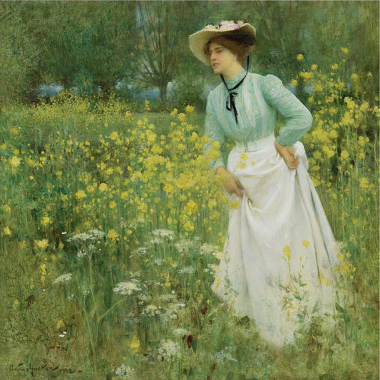 A Morning Walk, vintage artwork by Arthur Hacker, 12x8" (A4) Poster